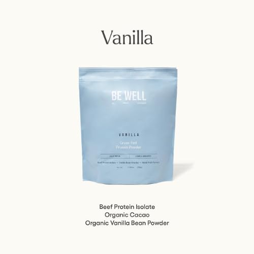 Be Well by Kelly Vanilla Grass-Fed Beef Protein Powder, 23G of Protein & Zero Carbs (3 Ingredients