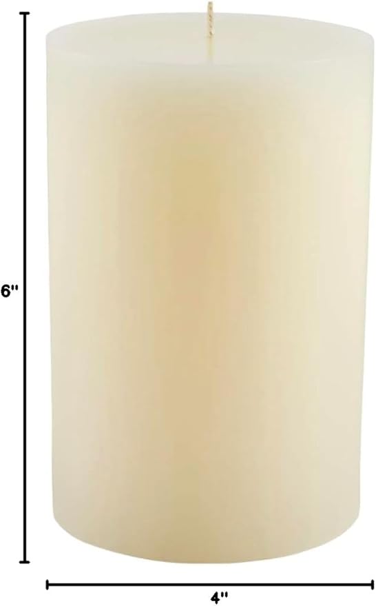 Mister Candle Dripless Vanilla Scented Ivory Pillar Candle Hand Made Vanilla Pillar Candles with
