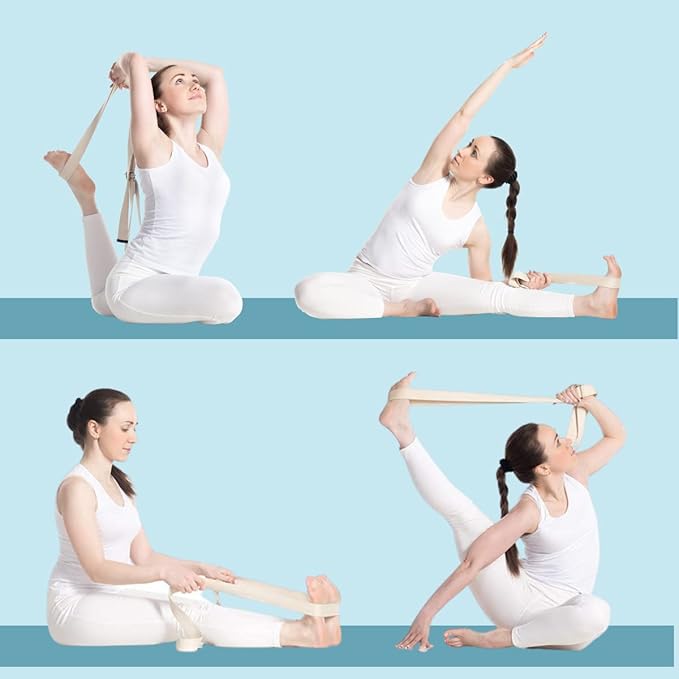 California Yoga Strap | Yoga Belt with Safe Adjustable D-Ring Buckle for Pilates | Stretching Strap