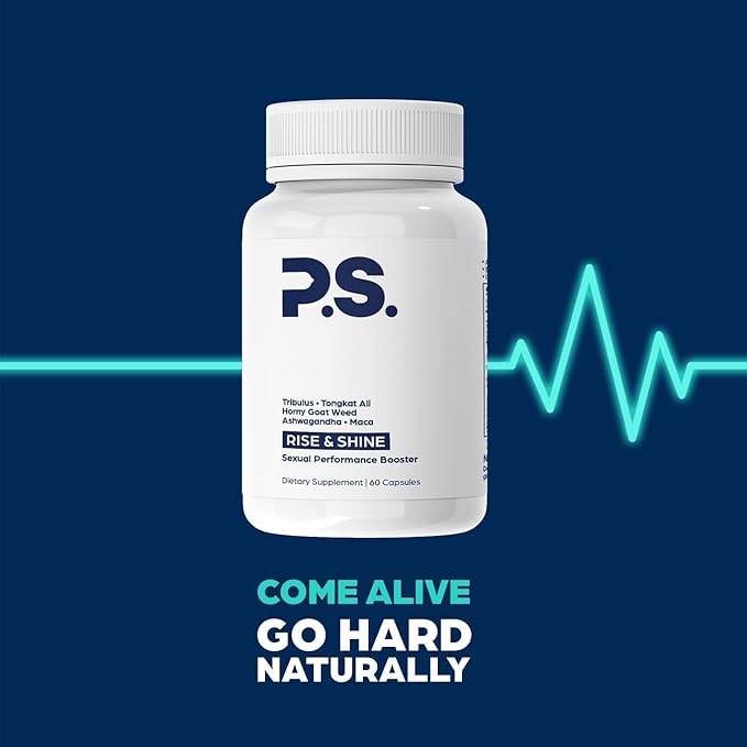 PS Natural Testosterone Booster for Men - Premium D3 and Zinc Supplements for Men with Tribulus