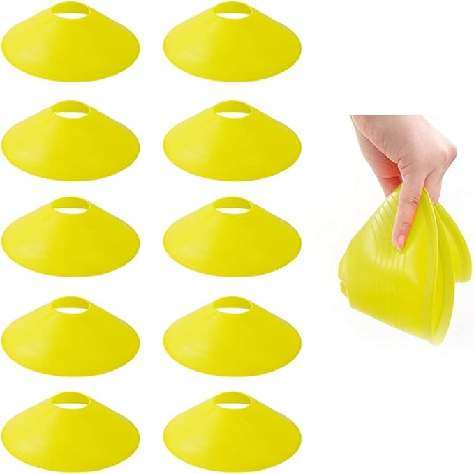 TNZMART Agility Ladder and Disc Cones Training Set Adjustable Rungs Training Ladder with 10 Plastic