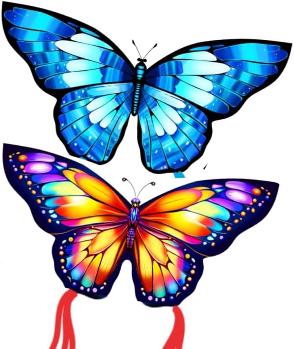 Xida Butterfly Kite for Kids & Adults, Easy to Fly, Ages 4-8, Large Kite with 300ft Handle, Perfect