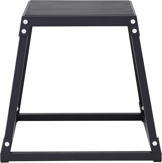 VEVOR Plyometric Jump Box, 18 Inch Plyo Box, Steel Plyometric Platform and Jumping Agility Box