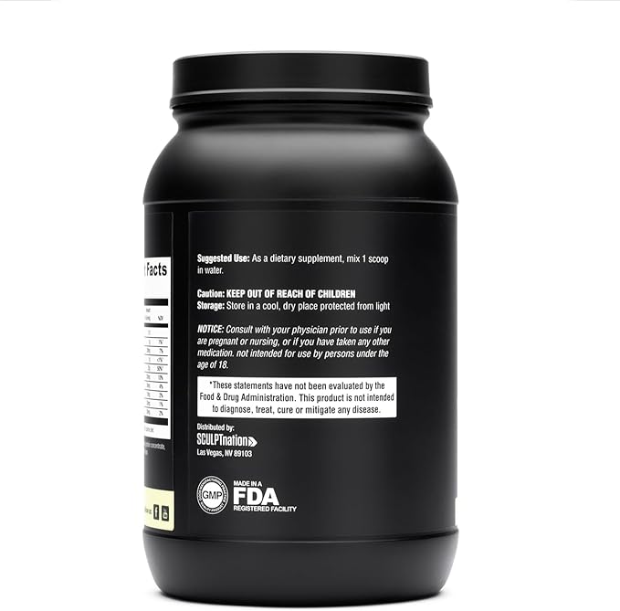 Sculpt Nation by V Shred Protein Powder (Vanilla) - Premium Whey Protein Powder Vanilla and BCAAs
