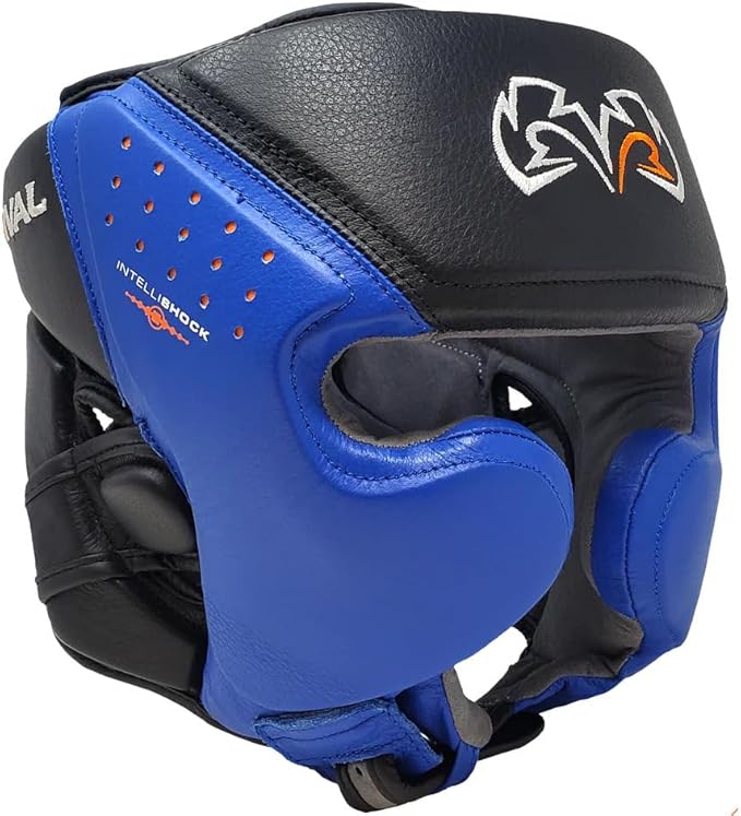 RIVAL Boxing RHG10 Intelli-Shock Headgear, D3O Front and Side Padding, Hook and Loop Back
