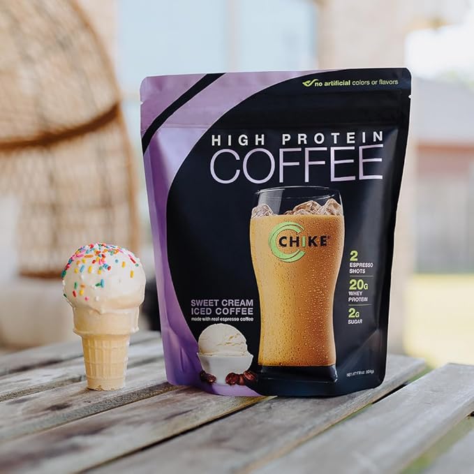 Chike Sweet Cream High Protein Iced Coffee, 20 G Protein, 2 Shots Espresso, 2 G Sugar, Keto