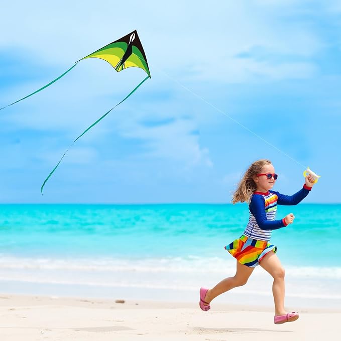 Large Delta Kite for Kids & Adults - Easy to Fly Outdoor Kites for Kids Ages 8-10, Perfect for