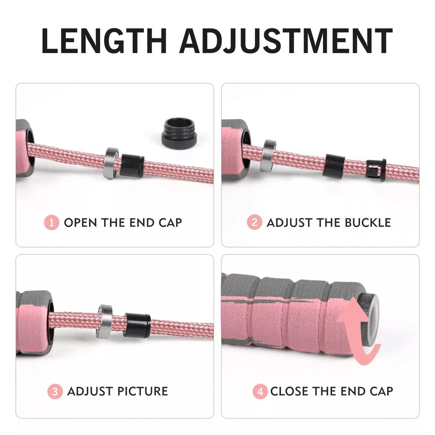 FITMYFAVO Jump Rope Cotton Adjustable Skipping Weighted jumprope for Women,Adult and Children