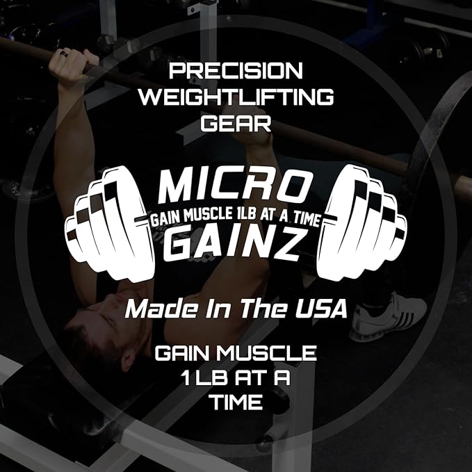 Micro Gainz Standard 1-Inch Center Hole Fractional 2 Pcs Color Weight Plates, Choose (.25LB-1LB)