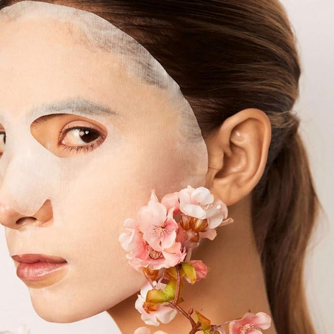 Snow Fox Japanese Cherry Blossom & White Tea Smoothing Mask ??1 Pack for Smooth, Bright, Glossy