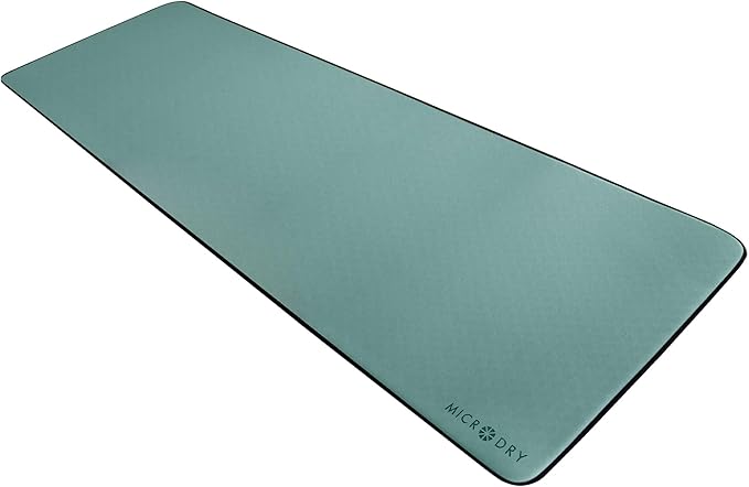 MICRODRY Deluxe Fitness Exercise Yoga Mat for Home & Gym, Extra Thick for High Impact Training