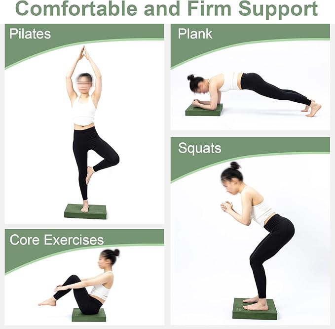 StrongTek Extra Wide Foam Balance Pad for Physical Therapy, 19" X 15.8" X 2.4", High-Density TPE