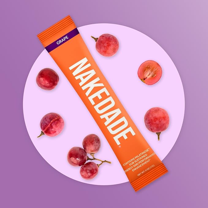 Nakedade Grape – Performance Enhancing Sports Drink Powder - Electrolyte Powder – No GMOs or