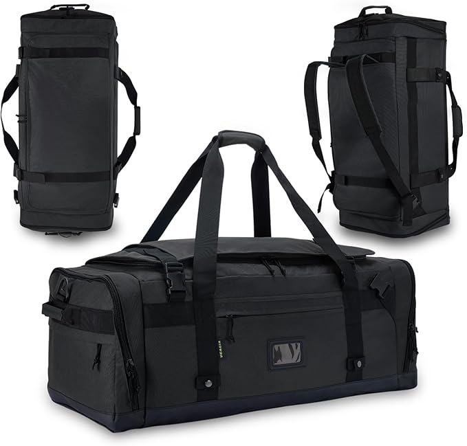 Large Duffle Bag for Travel - Men & Women, Foldable Gym Duffle Backpack, Heavy Duty Tactical