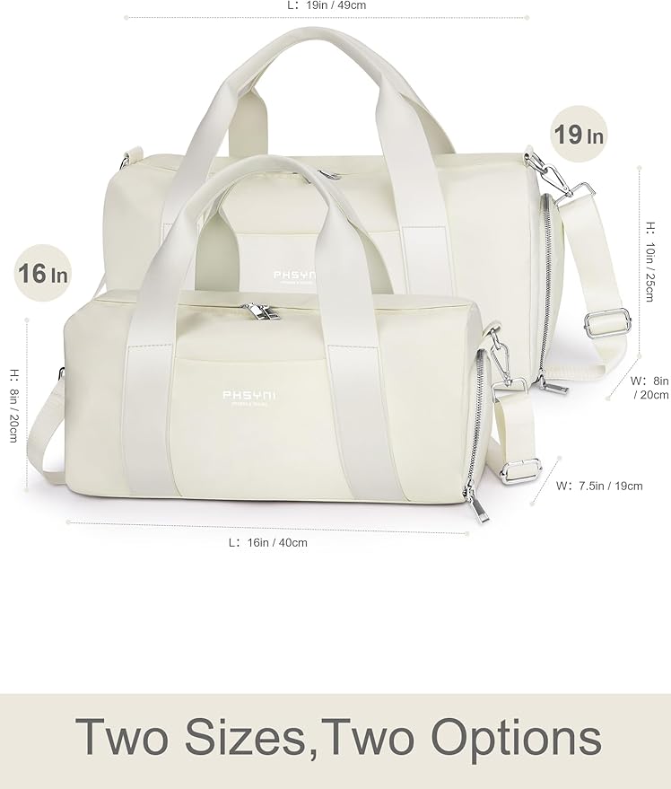 Gym Bag for Women and Men with Shoe Compartment & Wet Pocket - Duffle Bag for Travel Sports Fitness