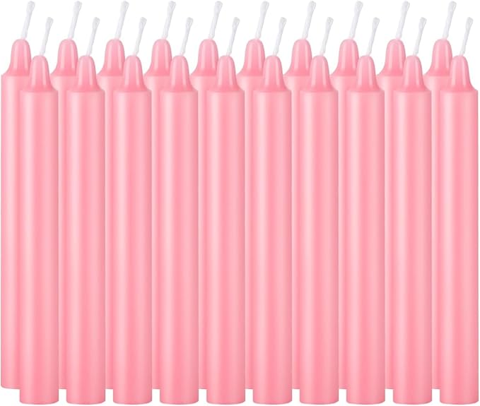Set of 40 Pink Candles ??Spell Chime Candles for Valentine's Day,Wedding,Rituals, Prayer