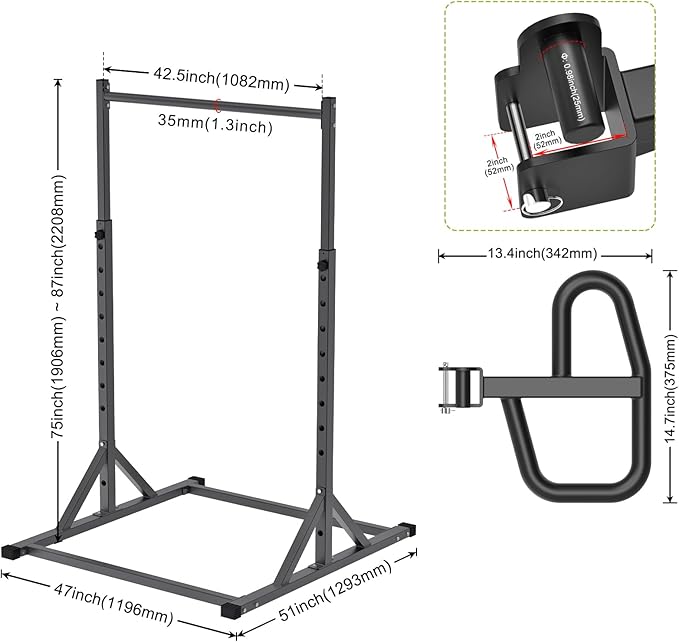 SELEWARE Adjustable Pull Up Station, Multifunction Pull Up Bar, Fully Welded, 500 lbs Capacity