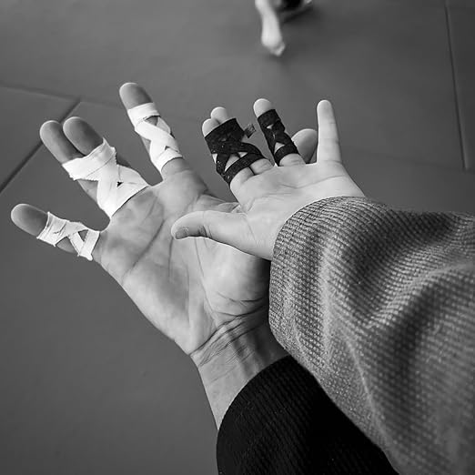 Bighorn Athletics Pro Series Jiu-Jitsu Finger Tape, 8-Rolls with Tin Holder, Enhanced Extra
