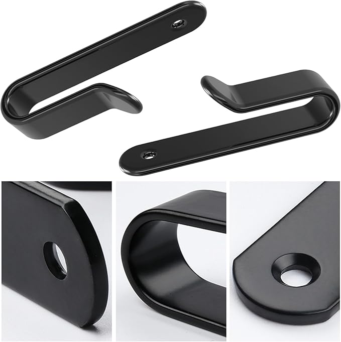 4 Pack Snowboard Wall Mount Clips, Horizontal Skateboard Wall Mount with Screws, Snowboard Display