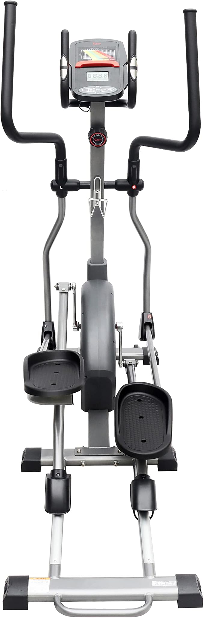 Sunny Health & Fitness Elliptical Trainer Machine w/Built-in Pulse Sensor, Low Impact Cardio