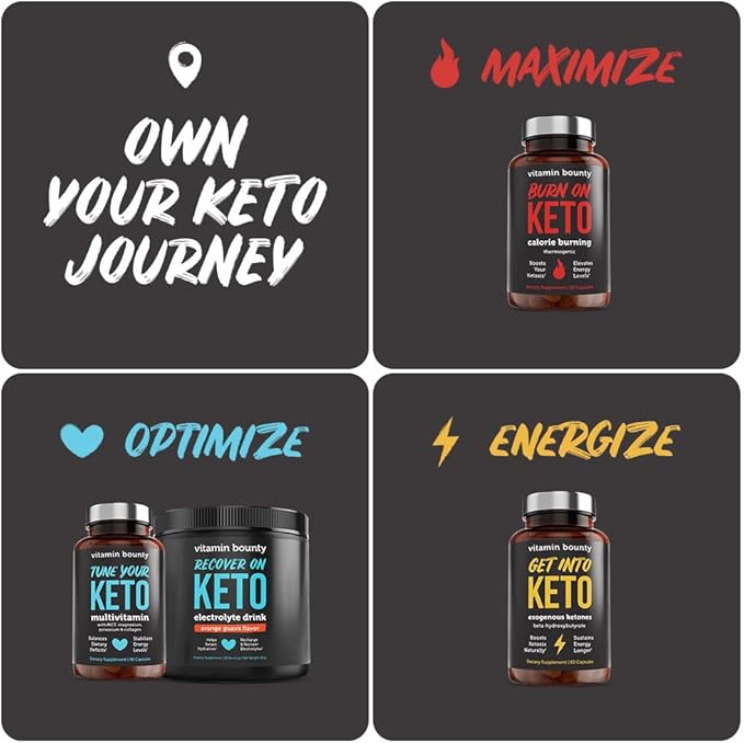Vitamin Bounty Premium Raspberry Ketones Supplement - Keto Pills for Weight Loss - Promotes Ketosis