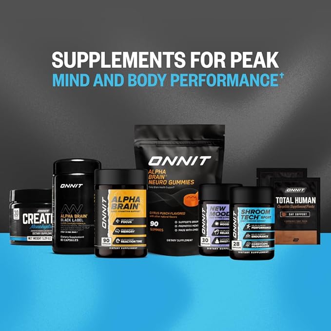 ONNIT Creatine Monohydrate Powder – 5g Premium Creatine for Muscle Strength, Power & Lean Mass