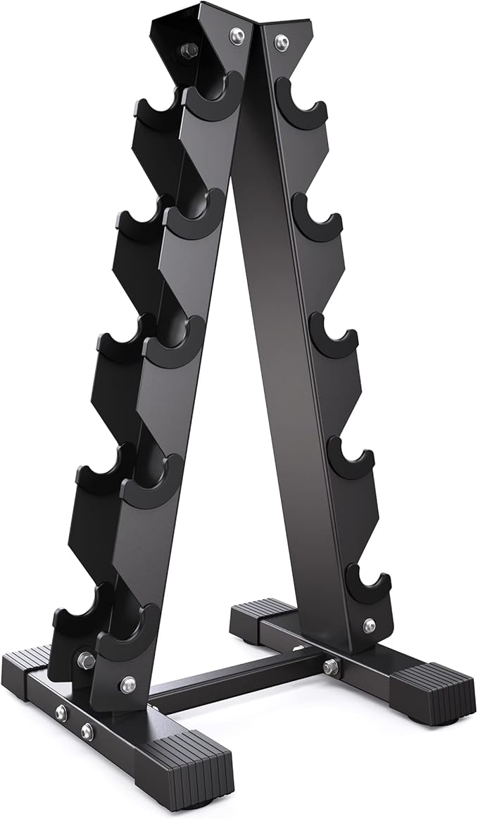 Dumbbell Rack Stand Only, Weight Rack for Dumbbells Compact A-Frame Home Gym Space Saver (480/800