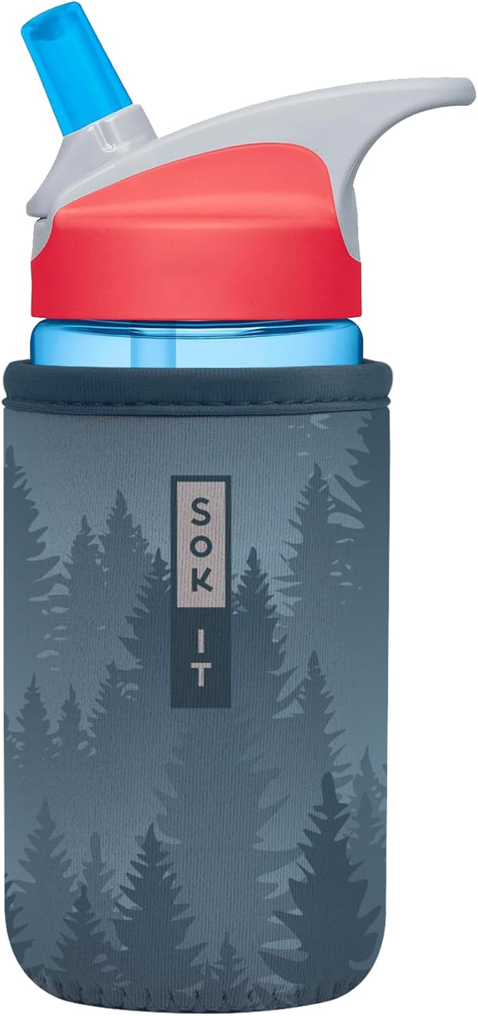 Sok It BotlSok Water Bottle Sleeve Insulated Neoprene Cover (Foggy Woods, Fits 12oz CamelBak or