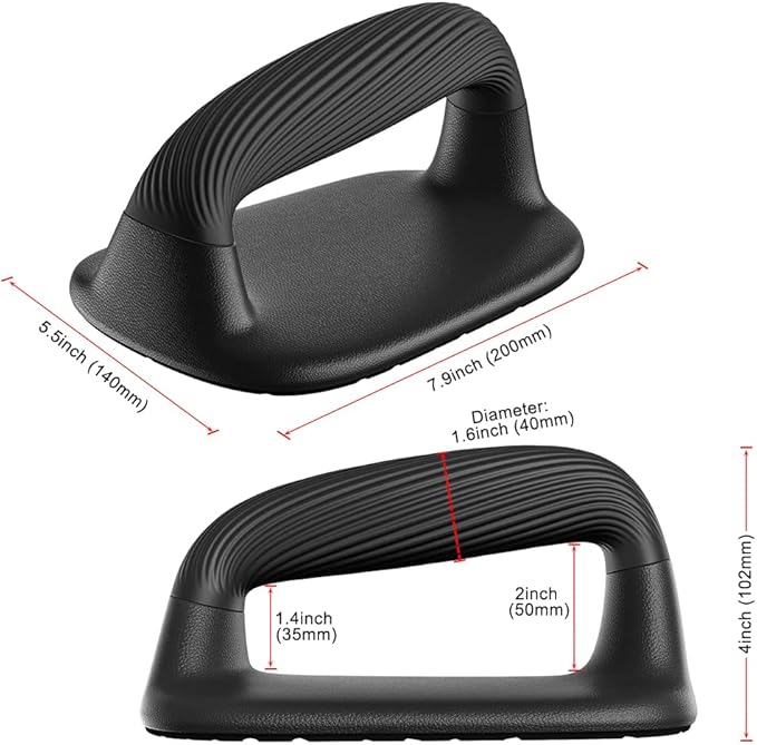 Kipika Push Up Bars, Pushup Stands, Anti-Slip Soft Plastic Push Up Handles, Bottom Anti-Slip Pad