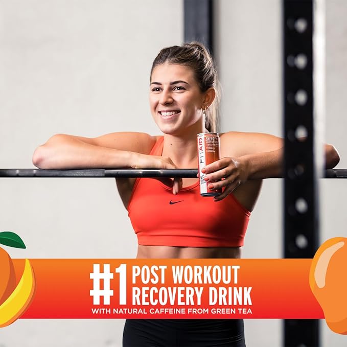 FITAID ENERGY, 200mg Natural Caffeine, Keto, Mango Sorbet, Optimum Performance Formula: BCAAs
