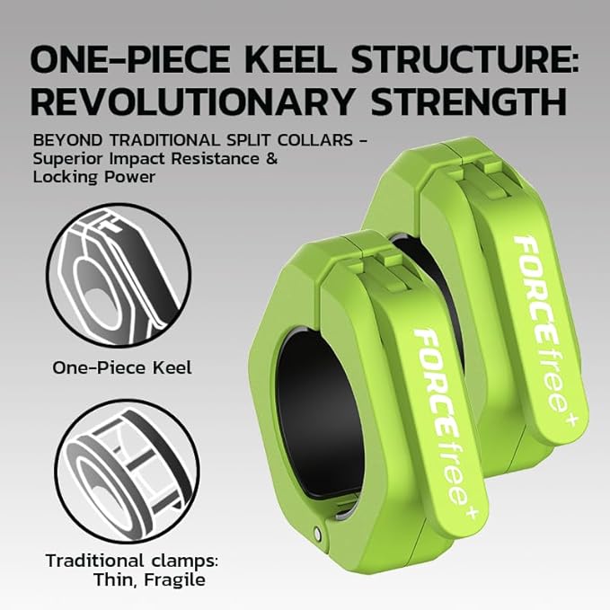 Barbell Clips (Pair), Barbell Clamps, Quick Release Olympic Barbell Clamps with Anti Slip TPR Grip