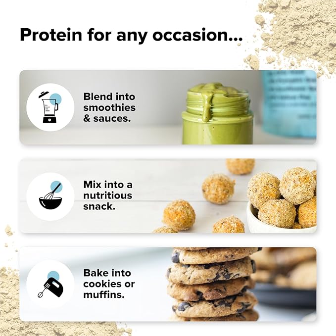 Complement Organic Unflavored Vegan Protein Powder (30 Servings) Low Carb, Low Calorie, Sugar Free