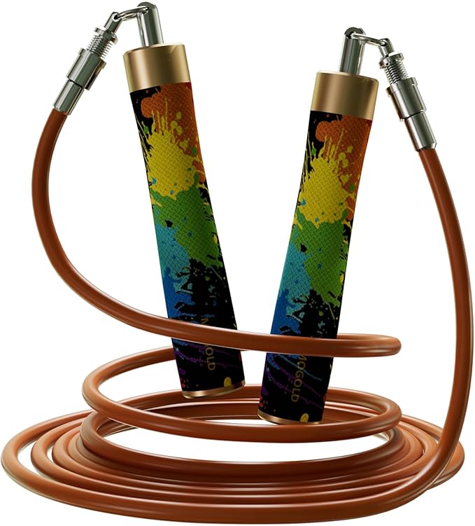 Weighted Jump Rope for Men Women -Interchangeable 1/5lb 1/4lb 1/2lb Heavy jump ropes - 360 Degree