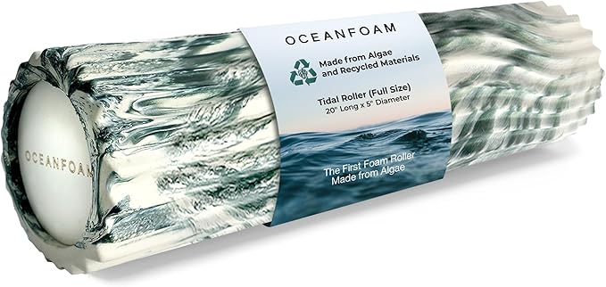 Oceanfoam Tidal Roller - Hunter Marbled - Muscle Massage Foam Roller for Back Pain & Stretching