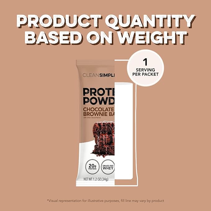 Clean Simple Eats Whey Protein Powder, Chocolate Brownie Batter Flavor, Naturally Sweetened, 100%