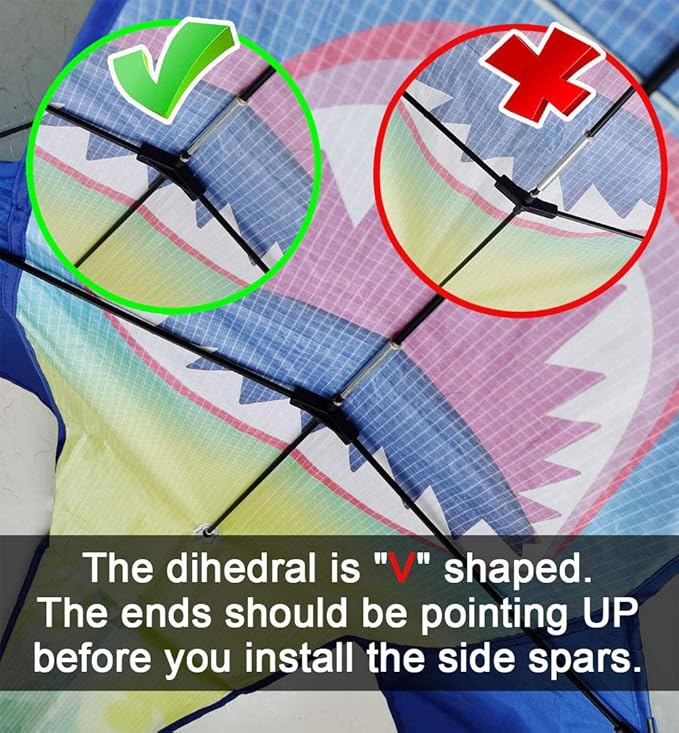 HONBO Large Shark Kites for Kids & Adults, Easy to Fly, Beginner Kite for Boys & Girls for Outdoor