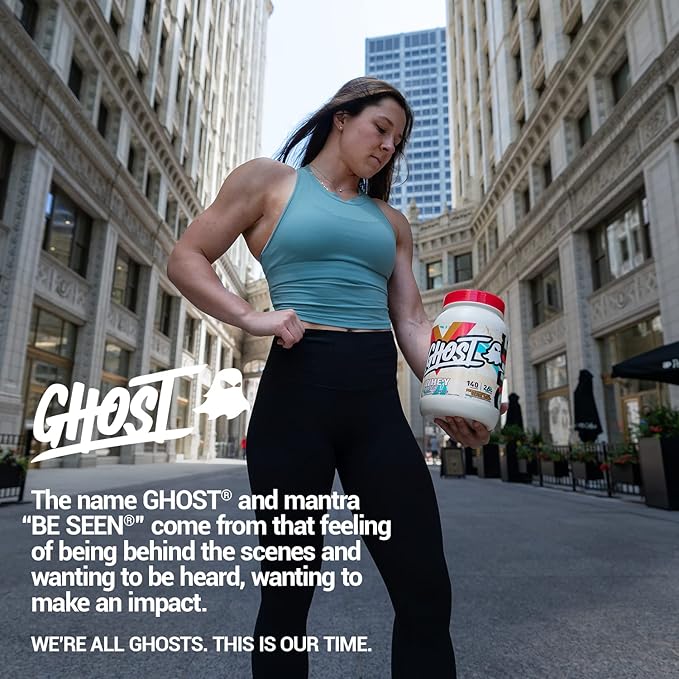 GHOST Whey Protein Powder, Peanut Butter Cereal Milk - 2LB, 26G of Protein - Whey Protein Blend
