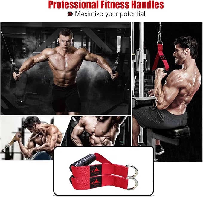 Heavy Duty Gym Workout Handles Attachment for Cable Machine,Resistance Band,Pulley System Home