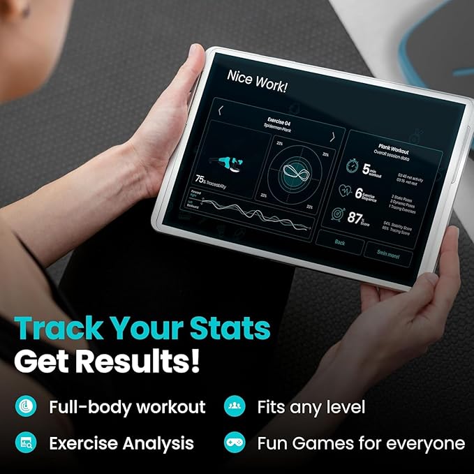 GoBalance Board - App-Enabled Balance Board. Smart Bluetooth Sensor, 12 FREE Interactive Games