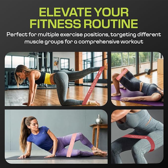 Fabric Resistance Bands for Working Out with 5 Strength Levels - Extra Light to Extra Heavy, Thick