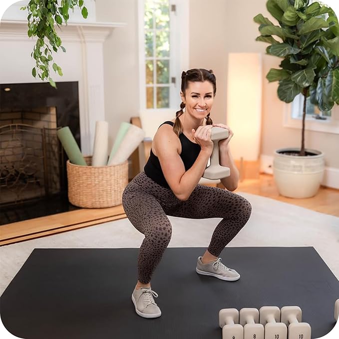 SafeGrip Dumbbells, Anti-Slip, Anti-Roll, Thick Handles, Free Weights, Square Dumbbells for Secure