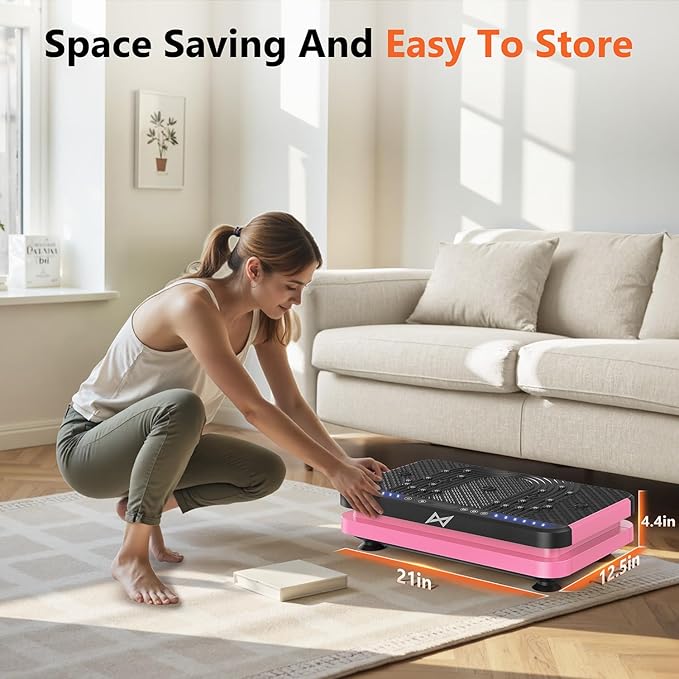 AXV Vibration Plate Fitness Platform Exercise Machine Vibrating Shaking Full Body Shaker Workout