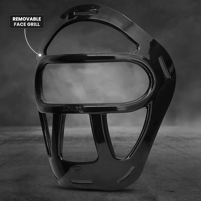 RDX Boxing Headgear MMA Muay Thai, Removable Face Grill, Head Gear for Sparring Grappling Martial