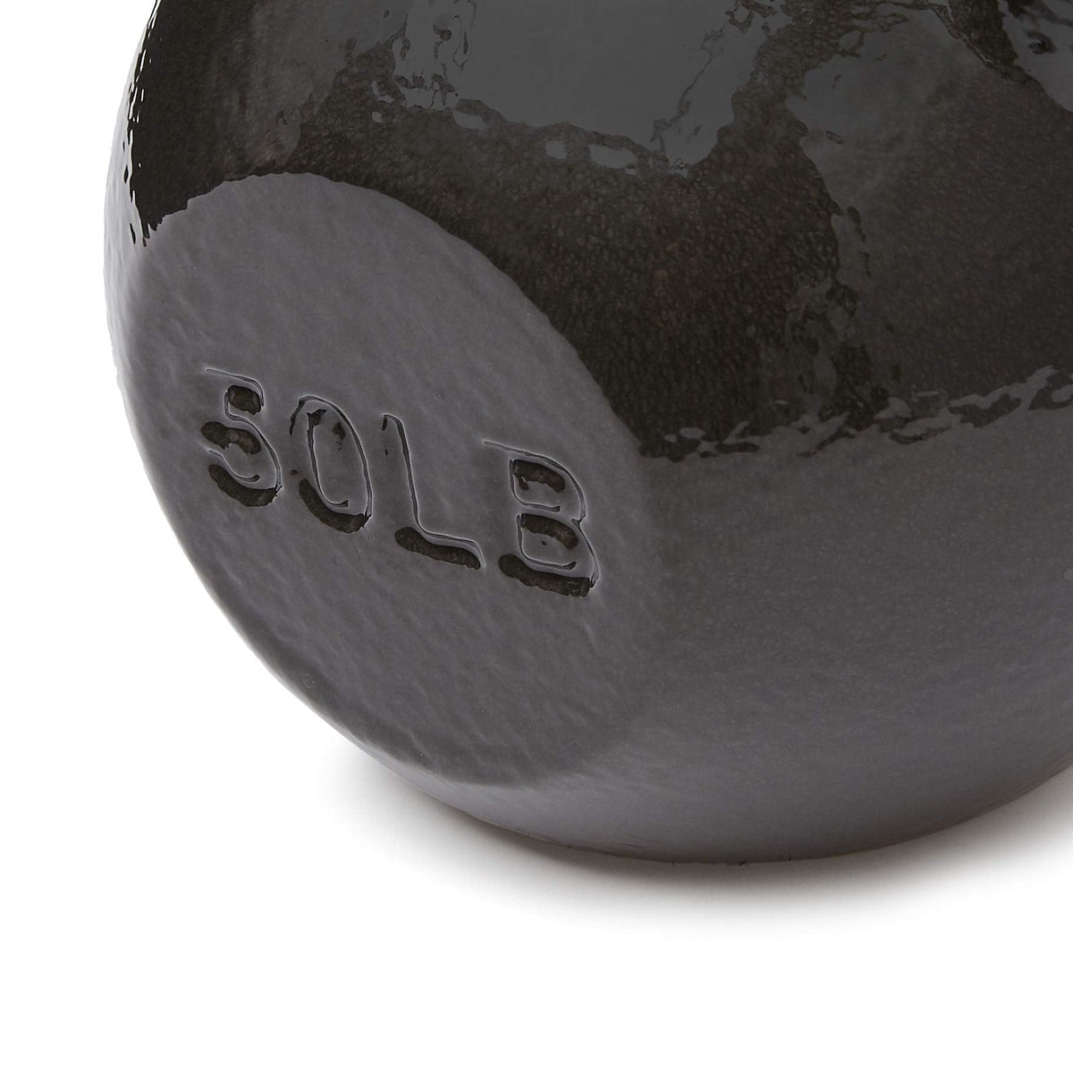 Amazon Basics Cast Iron Kettlebell for Strength Training, Textured Wide Handle, 50 Pounds, Black