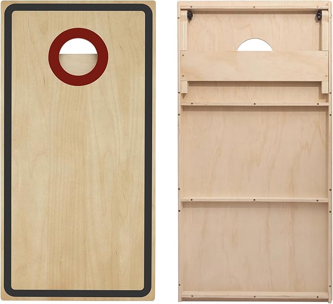 Cornhole Board Set - No Bounce,Regulation Size 4x2 ft,Made of 1/2" Pine Plywood,UV Printing