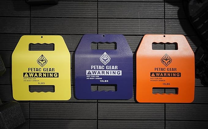 PETAC GEAR Tactical Weights Plates For Weighted Vest For Men Workout,5/10/15/20 LBS Weight Strength