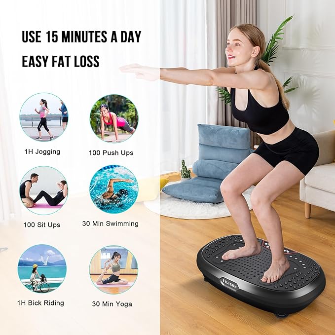 EILISON FitMaxx 3D XL Vibration Plate Exercise Machine - Whole Body Workout Vibration Platform