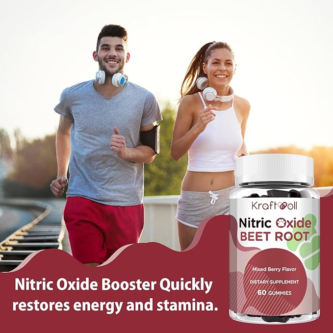 Beet Root Gummies 6000mg ??Nitric Oxide Booster with Grape Seed, Pomegranate, Vitamins C & B12