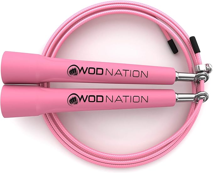 WOD Nation Adjustable Speed Jump Rope For Men, Women & Children - Blazing Fast Fitness Skipping