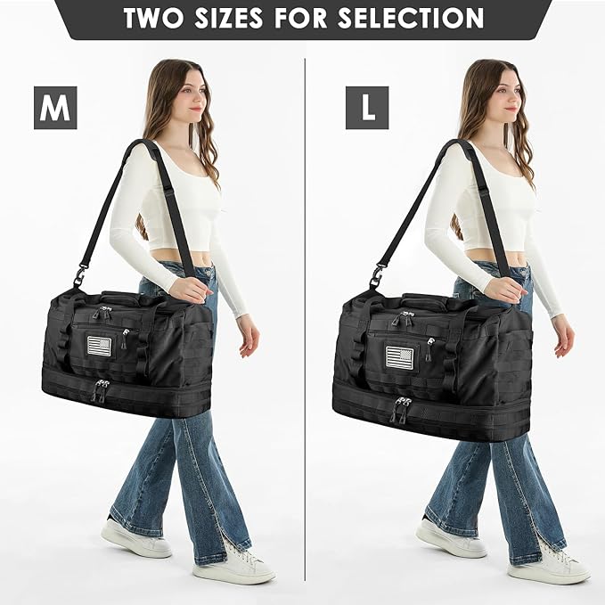 ETRONIK Travel Bag for Men Women, Gym Bag & Tactical Duffle Bags for Travel, Carry on with Toiletry
